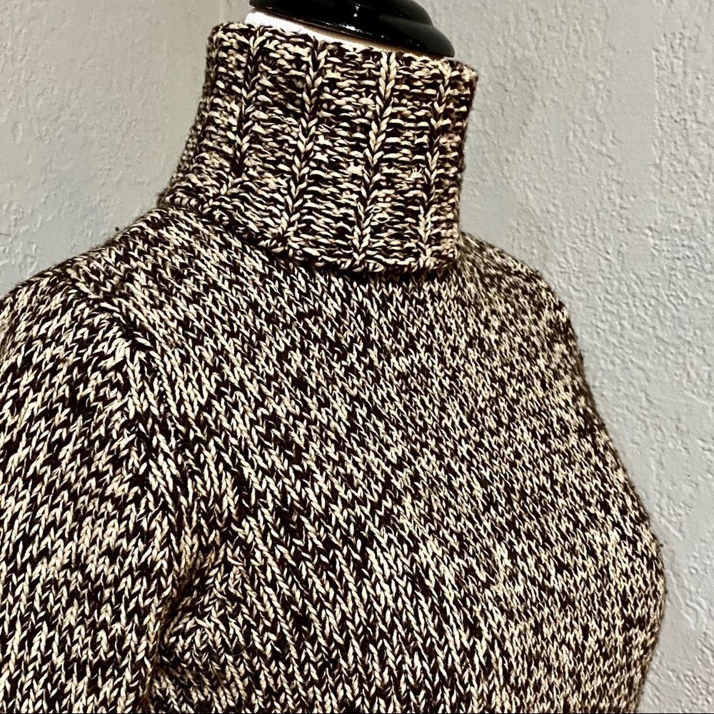 EUC GAP Brown Marled Knit Turtleneck Sweater, XS - Picture 5 of 14